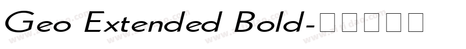 Geo Extended Bold字体转换